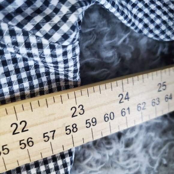 Murano Shirt Mens Size Large Black & White Checkered Button-Up Long Sleeve - Picture 7 of 9